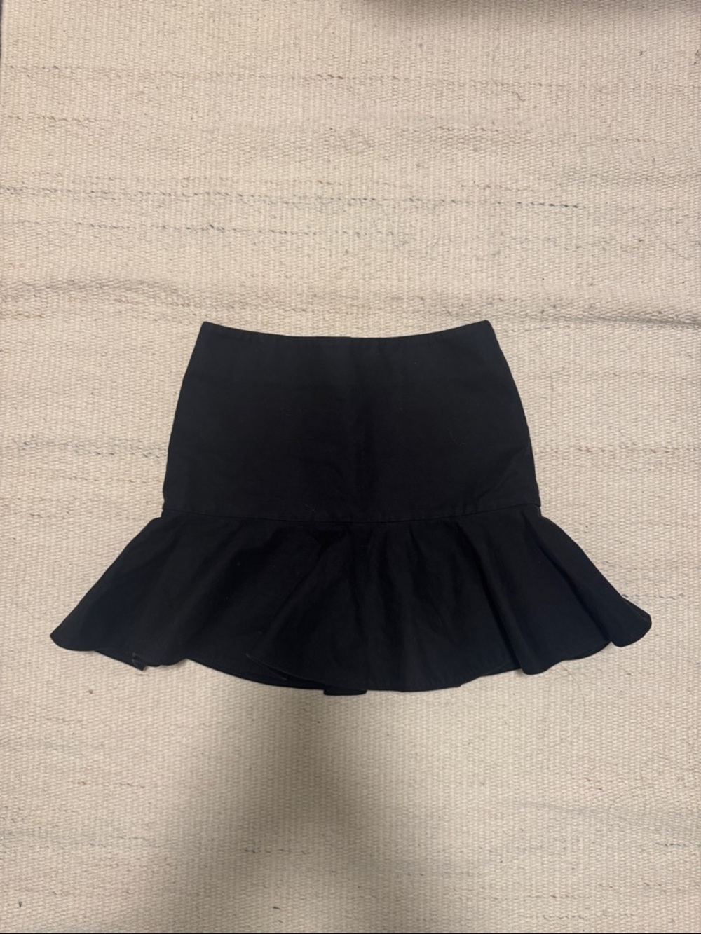 Valentino Black Ruffle Hem Mini Skirt